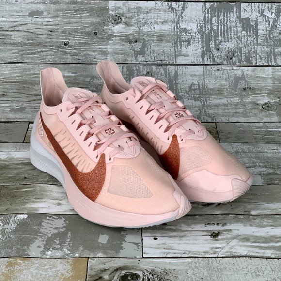 Nike Zoom Gravity Sparkle Running Shoes Pink/Metallic Bronze Womens Size 9 - Picture 7 of 10